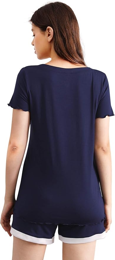 Women's Bamboo Cooling Pajama Set - Short Sleeve - 2 Piece