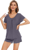 Bamboo Cooling Shorts Pajama Set - Short Sleeve - 2 Piece