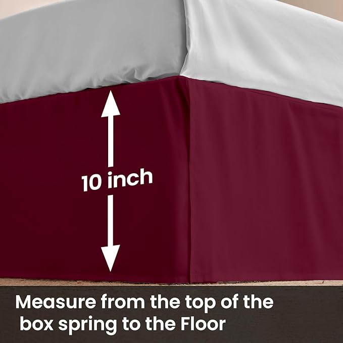 Microfiber Bed Skirt - King - 10 in Drop