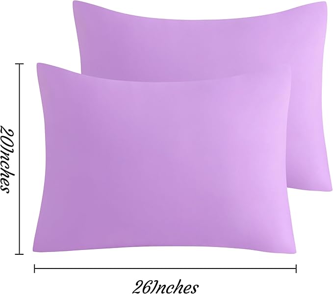 Microfiber Pillowcase Set - Standard - 20 x 26 in - 2 Pack - 2 Piece