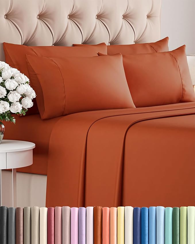 Cooling Bed Sheet Set - Full - 16 in Deep Pocket - 6 Piece
