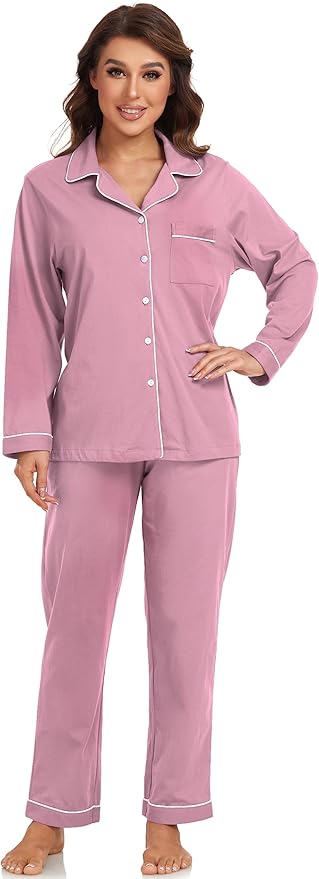 100% Cotton Pants Pajama Set - Long Sleeve - 2 Piece