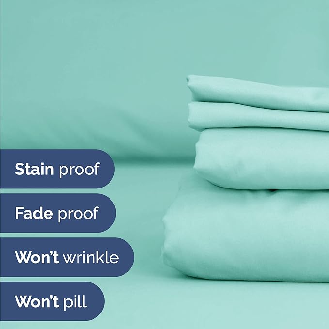 Cooling Bed Sheet Set - Twin - 16 in Deep Pocket - 4 Piece