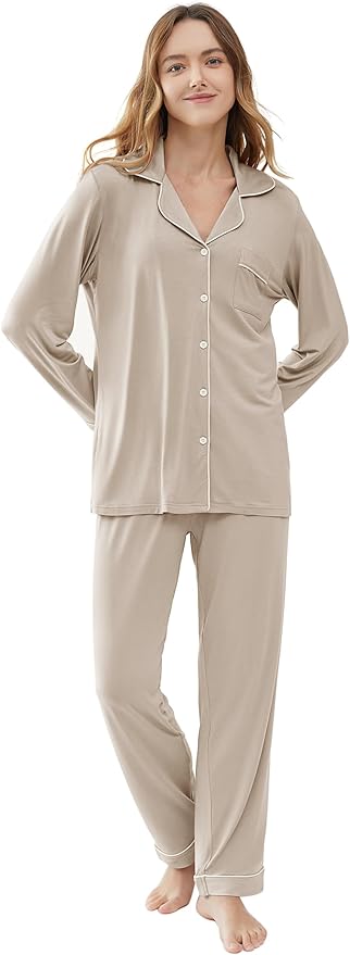 Women's Bamboo Cooling Pajama Set - Long Sleeve