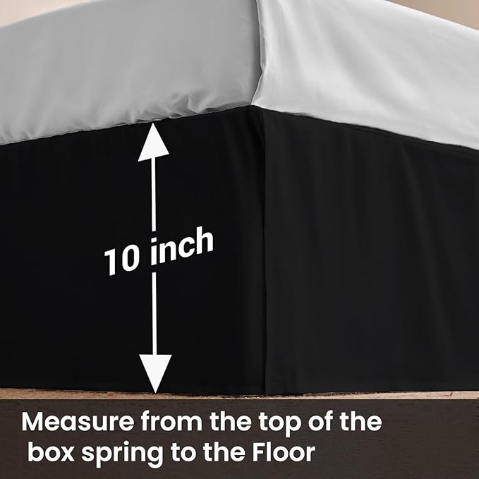Microfiber Bed Skirt - King - 10 in Drop