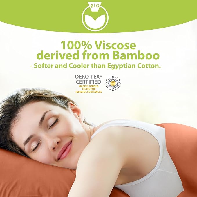 Bamboo Cooling Bed Sheet Set - Queen - 6 Piece