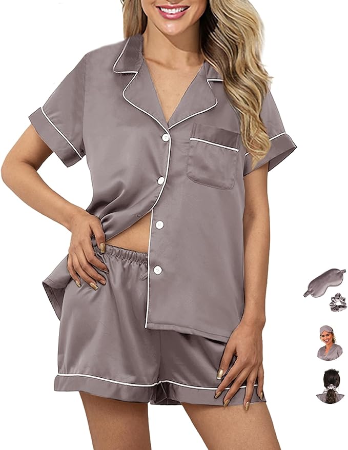 Satin Pajama Set - 2 Piece