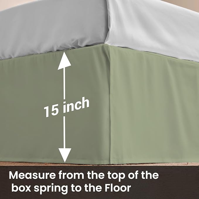 Microfiber Bed Skirt - King - 15 in Drop