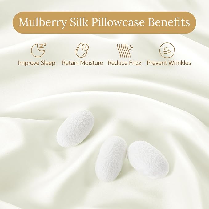Mulberry Silk Cooling Pillowcase - Standard - 20 x 26 in