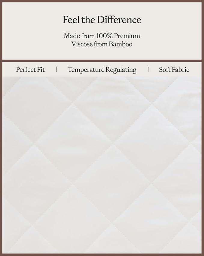Bamboo Cooling Mattress Pad - King