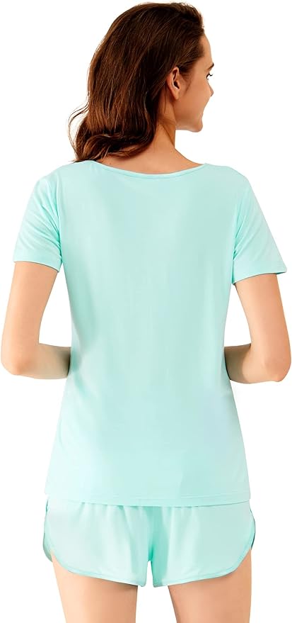Women's Bamboo Cooling Pajama Set - Short Sleeve - 2 Piece