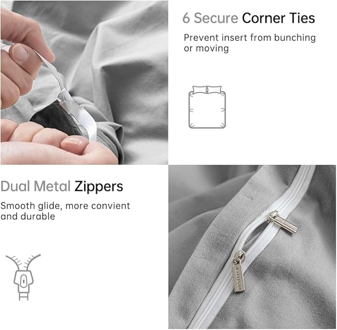 Linen Duvet Cover Set - Twin - 2 Piece