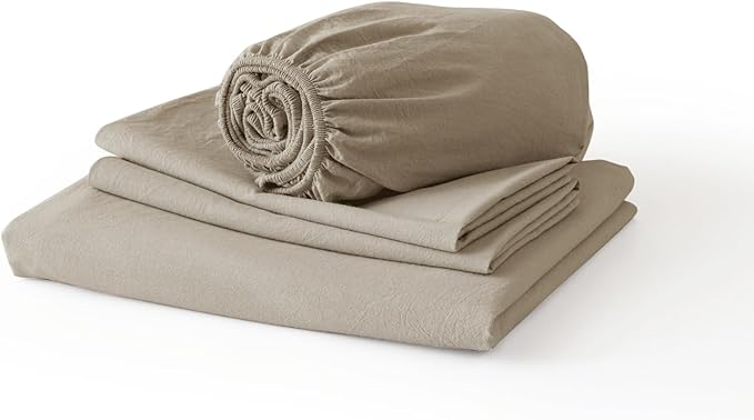 Linen Bed Sheet Set - King - 4 Piece