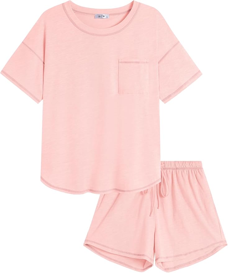 Women's 100% Cotton Shorts Pajama Set - Short Sleeve - 2 Piece