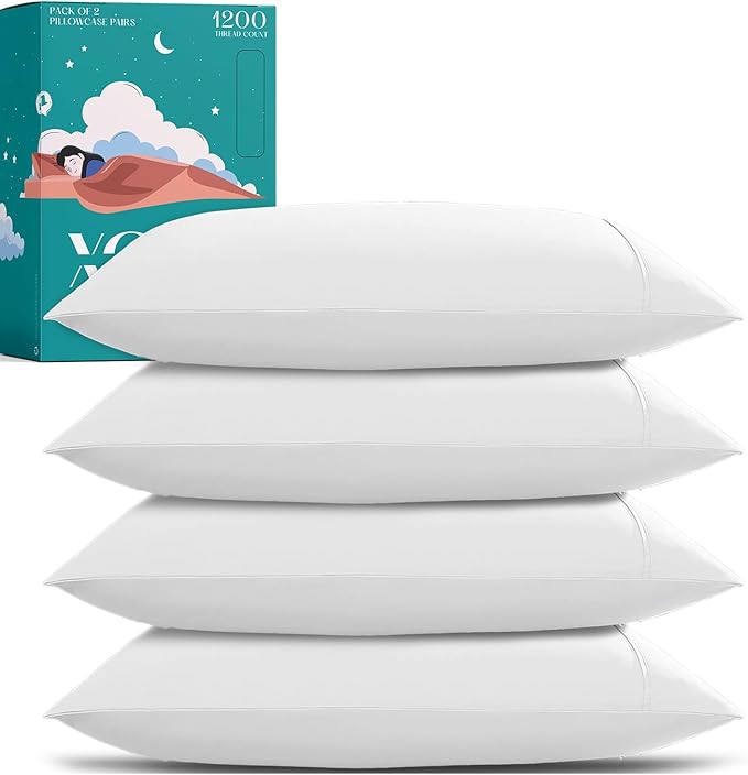 Linen Cooling Pillowcase Set - King - 4 Piece