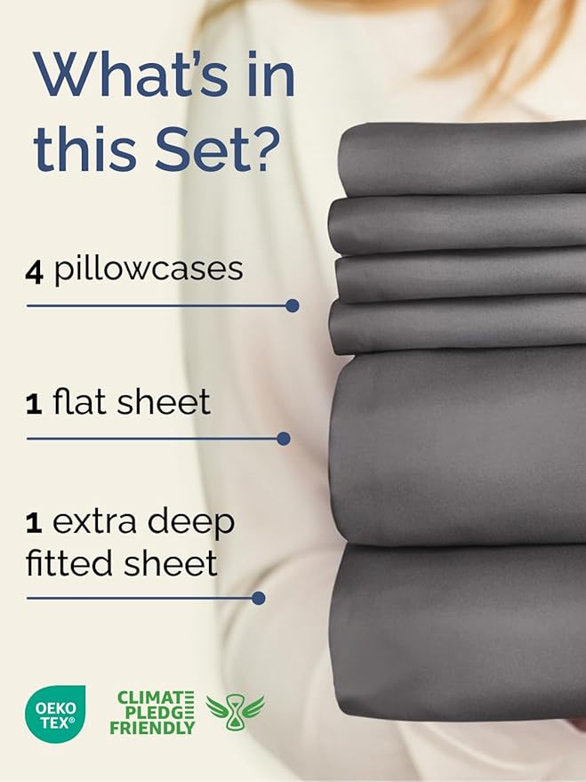 Cooling Bed Sheet Set - King - 6 Piece