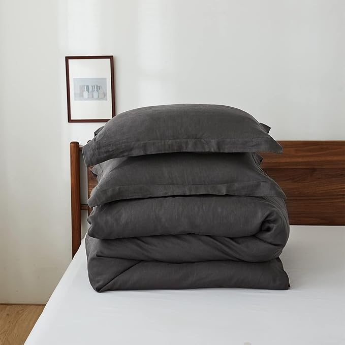 Linen Duvet Cover Set - King - 3 Piece