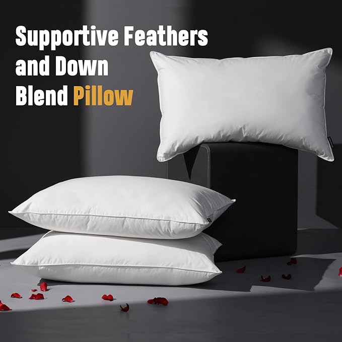 100% Cotton Bed Pillow - King - 2 Pack
