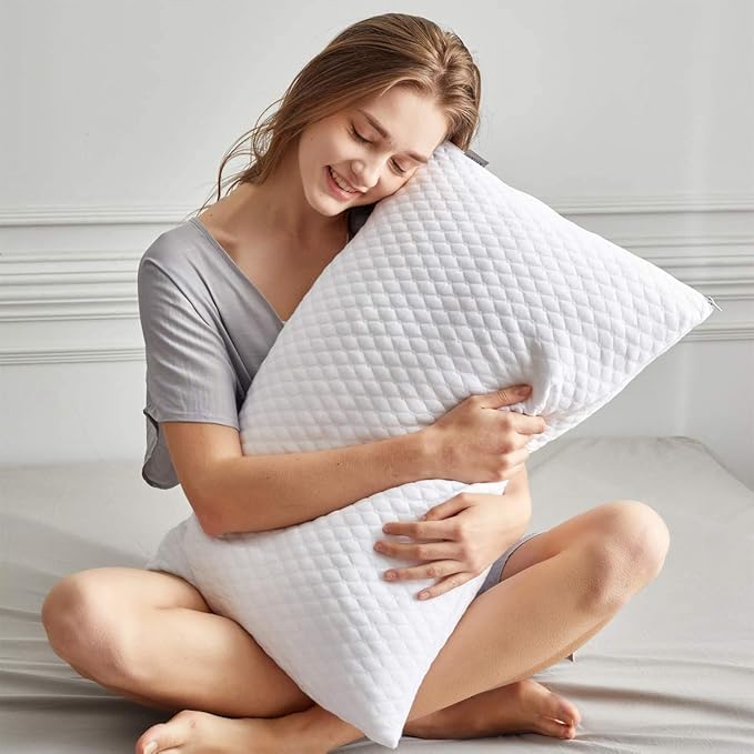 Memory Foam Hypoallergenic Bed Pillow - King - 2 Pack