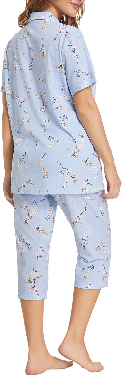 Capri Pajama Set - Short Sleeve - 2 Piece