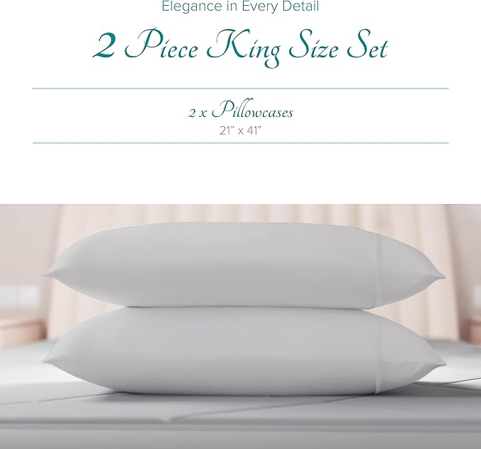 Linen Pillowcase Set - King - 2 Piece