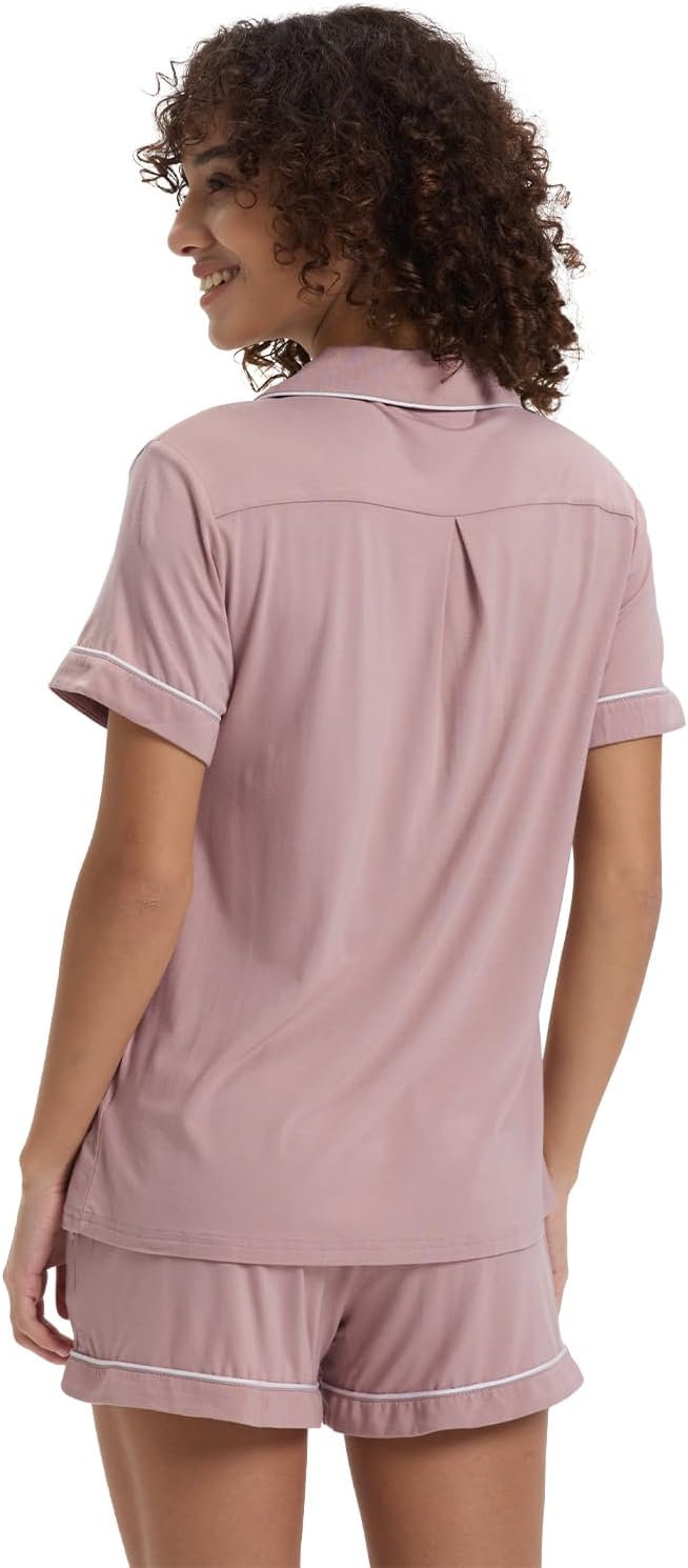 Women's Bamboo Cooling Pajama Set - Short Sleeve - 2 Piece