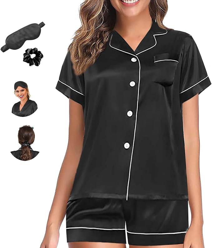 Satin Pajama Set - 2 Piece