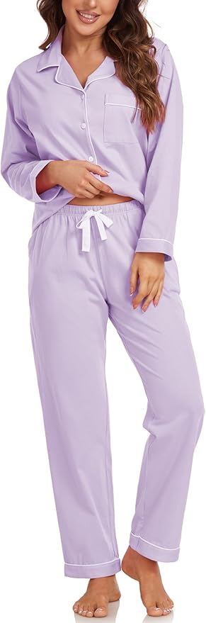 100% Cotton Pants Pajama Set - Long Sleeve - 2 Piece
