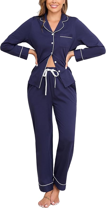 Women's 100% Cotton Pajama Set - Long Sleeve - 2 Piece