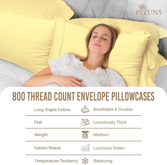 100% Cotton Pillowcase Set - King - 2 Piece
