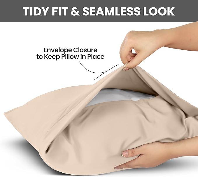 Microfiber Pillowcase Set - King - 20 x 40 in - 2 Pack