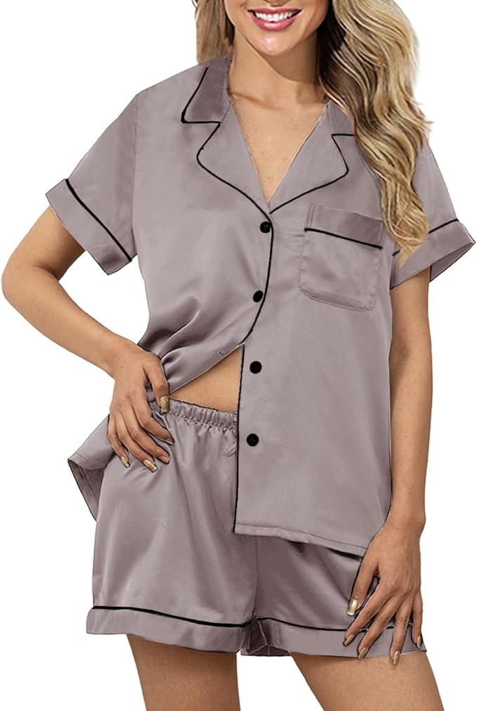 Satin Pajama Set - 2 Piece
