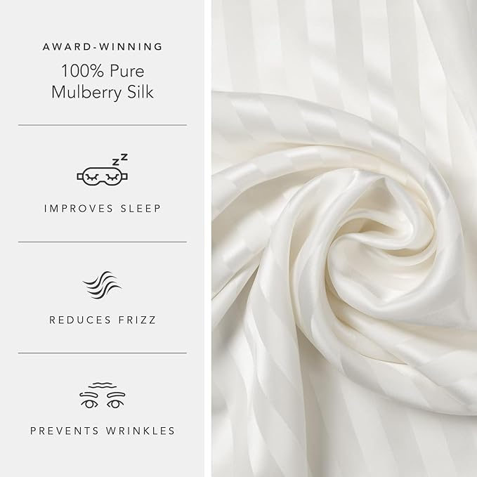 Mulberry Silk Pillowcase Set - Standard - 2 Pack - 2 Piece
