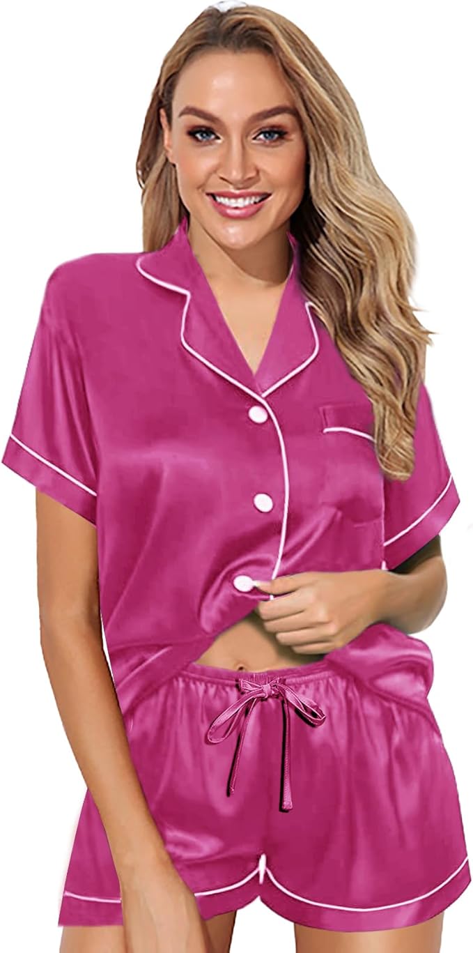 Satin Pajama Set - 2 Piece