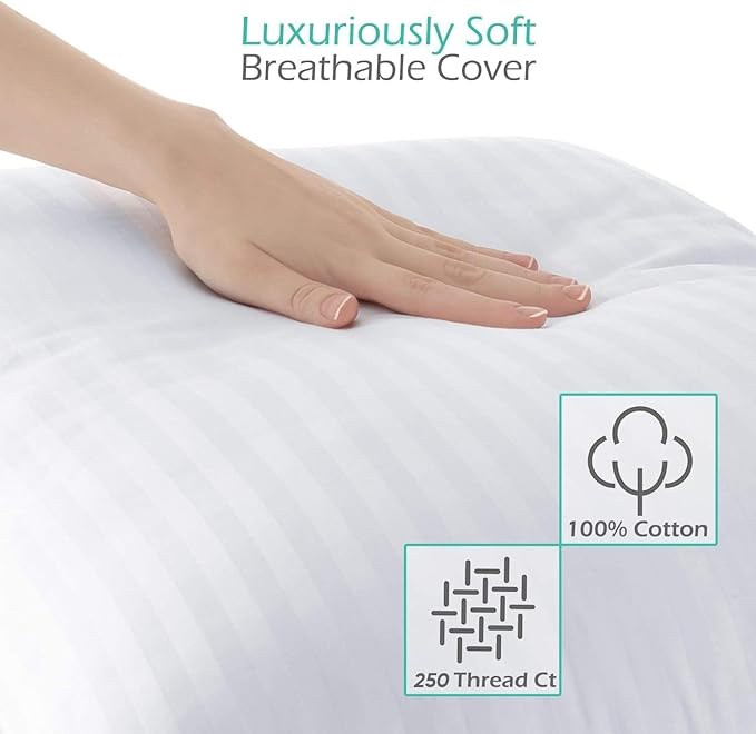 Memory Foam Cooling Bed Pillow - Queen - 2 Piece