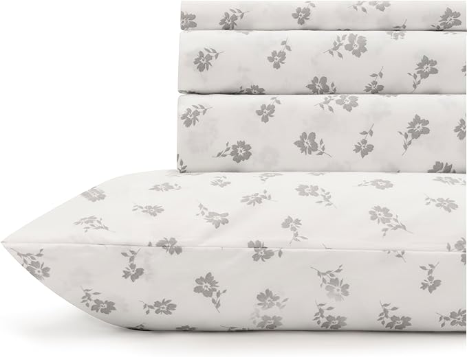100% Cotton Bed Sheet Set - King - 4 Piece