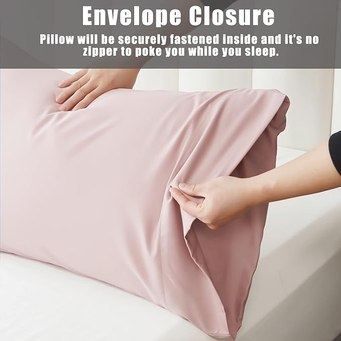 Bamboo Cooling Pillowcase Set - Queen - 20 x 30 in - 2 Pack - 2 Piece