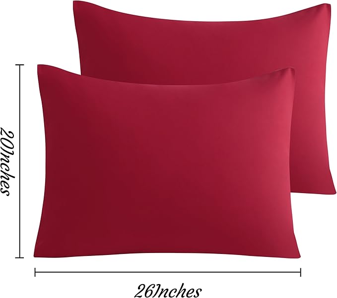 Microfiber Pillowcase Set - Standard - 20 x 26 in - 2 Pack - 2 Piece