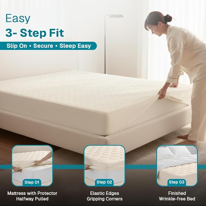 Mattress Pad - Twin XL - 17 in Deep Pocket