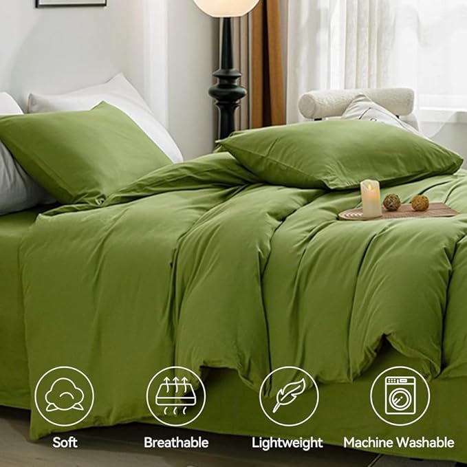 Linen Cooling Duvet Cover Set - California King - 3 Piece