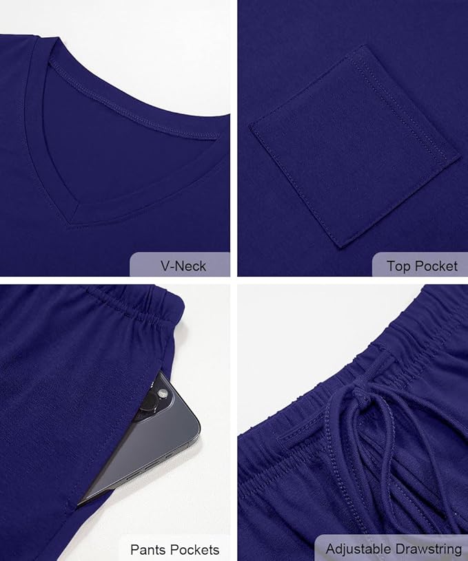 Women's Pajama Set - Short Sleeve - 2 Piece