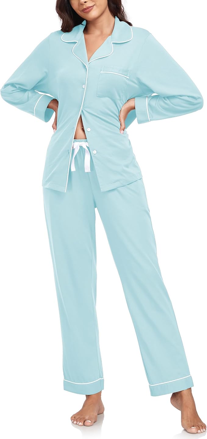 Women's 100% Cotton Pajama Set - Long Sleeve - 2 Piece