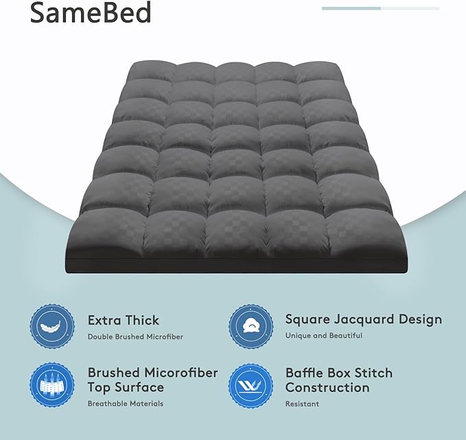 Down Alternative Cooling Mattress Pad - Full - 21 in Deep Pocket