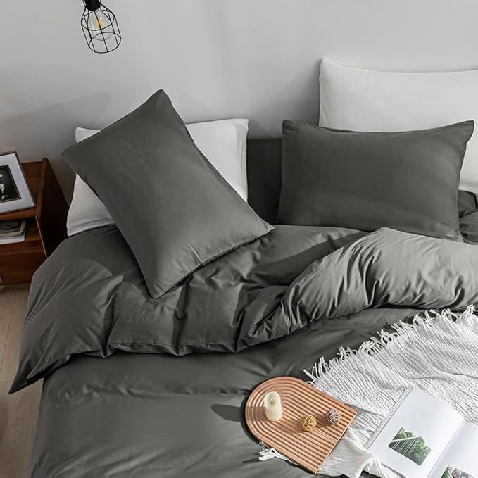 Linen Duvet Cover Set - King - 3 Piece