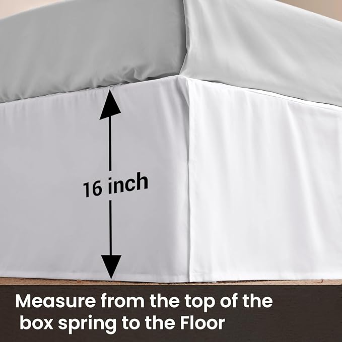 Microfiber Bed Skirt - King - 16 in Drop