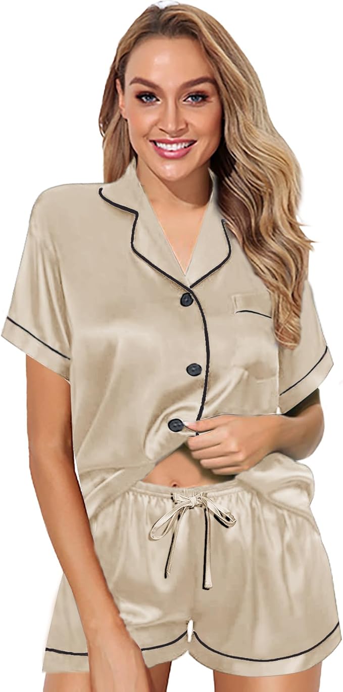 Satin Pajama Set - 2 Piece