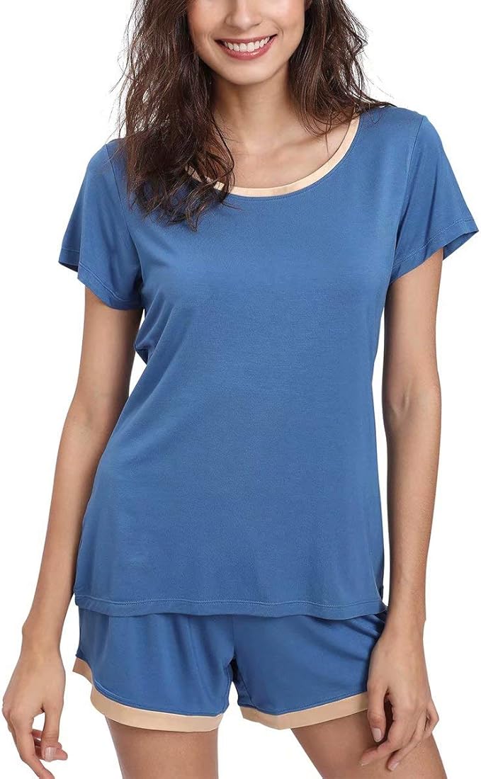 Bamboo Shorts Pajama Set - Short Sleeve - 2 Piece