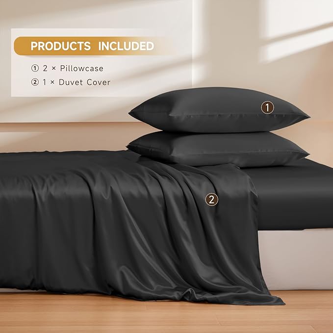 Mulberry Silk Duvet Cover Set - Full - 3 Piece