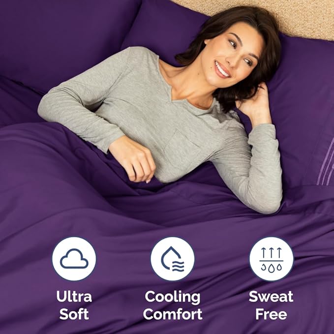 Cooling Bed Sheet Set - Queen - 4 Piece