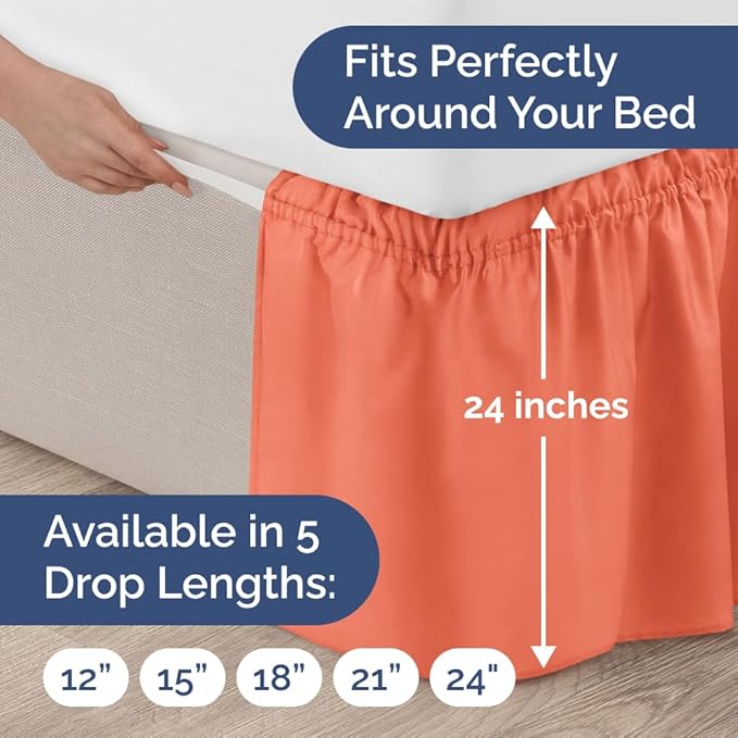 Bed Skirt - Full - 24 in Drop